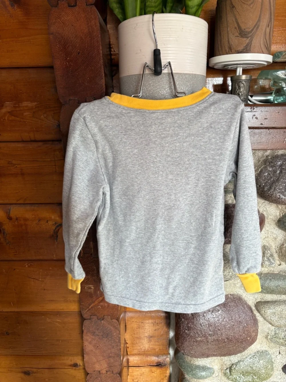 3/$25 Kirkland Construction Grey Sweatshirt with Yellow Trim and Dump Truck - Picture 3 of 3